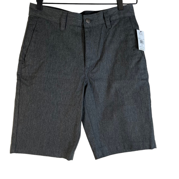 Volcom Mens Monty Chino Shorts Gray Flat Front Stretch Pockets Casual 28 New - Picture 1 of 7